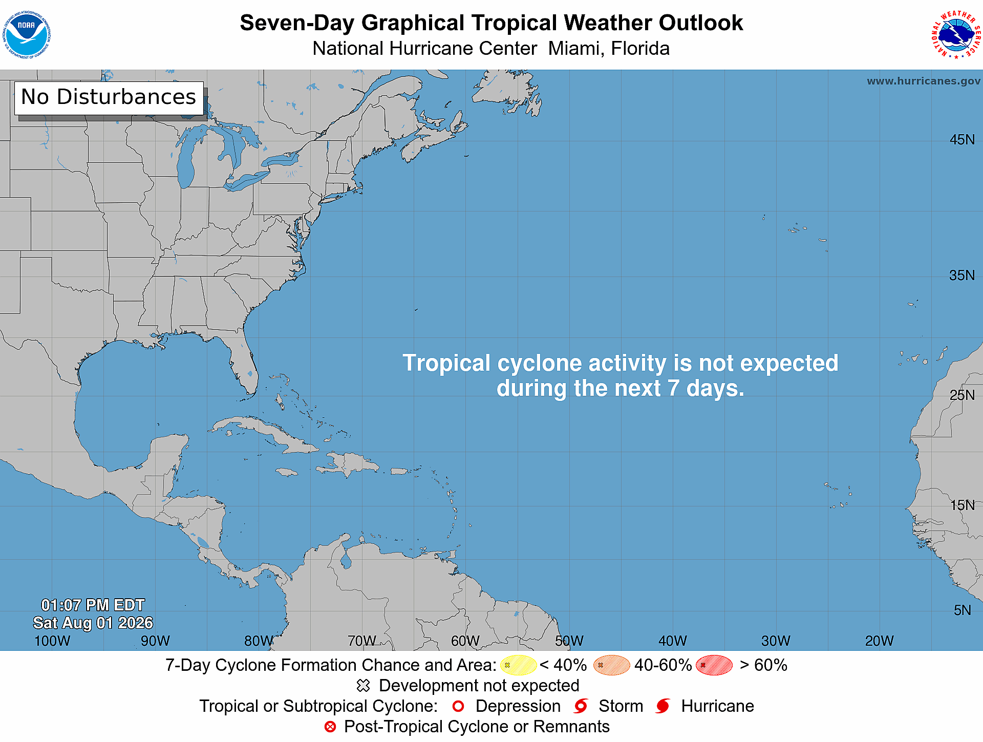 NHC 7-Day Atlantic Graphical Tropical Weather Outlook